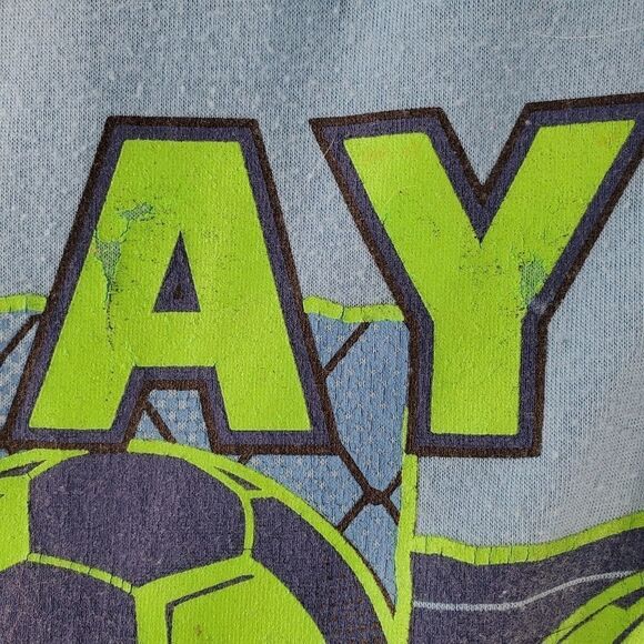 🧡Steve Blue Fleece 'Play Ball' Pajama Set Youth Small - Picture 4 of 6